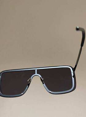 无边框设计方款墨镜太阳镜女