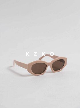 金属标多边形镜框时尚墨镜女