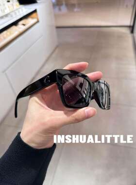 新款玳瑁色黑色方框太阳眼镜