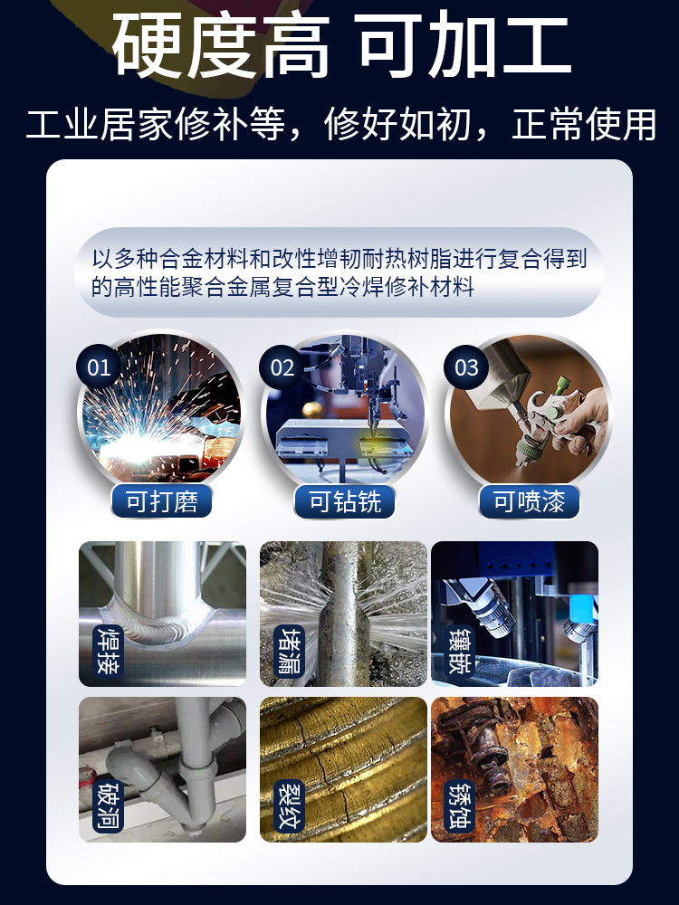 暖气片漏水修补胶粘暖气管补漏专用胶堵漏神器沙眼胶强力贴耐高温-图1