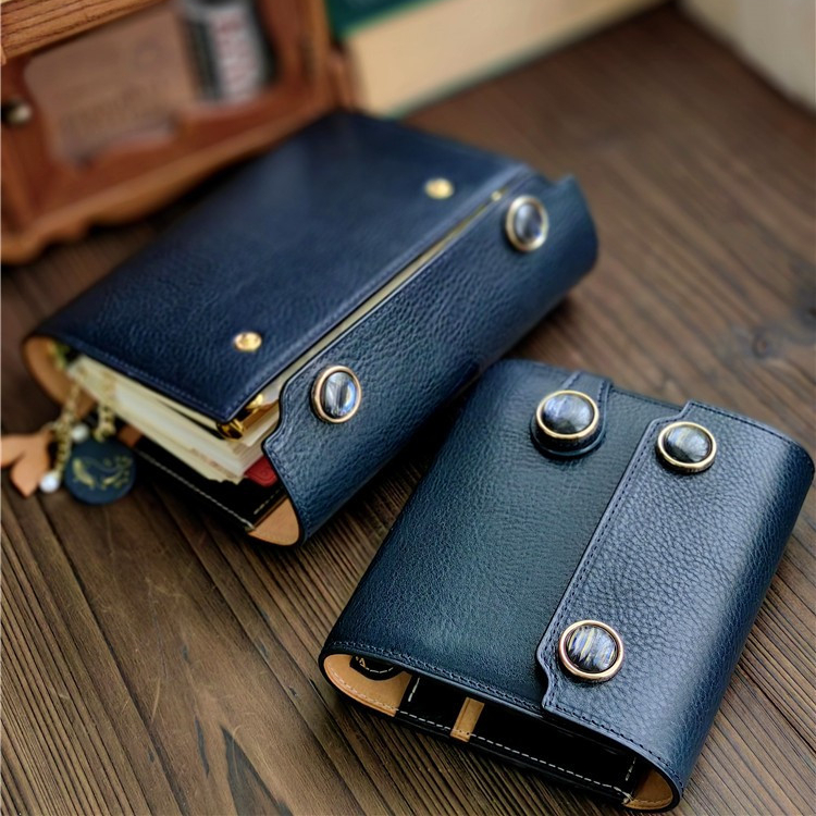 原创【海深时见鲸】高定lux皮活页手帐A5A6A7A8A9TN标准护照 - 图2