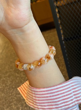 蜂蜜黄阿塞礼物手链女天然水晶