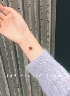 微甜不褪色包金花线镯子水晶手链