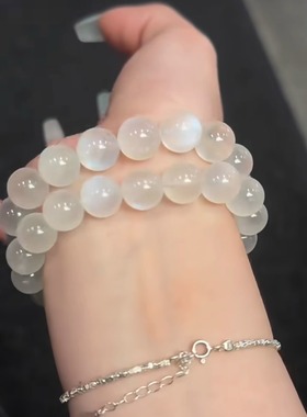 天然蓝月光奶油体小清新气质手串