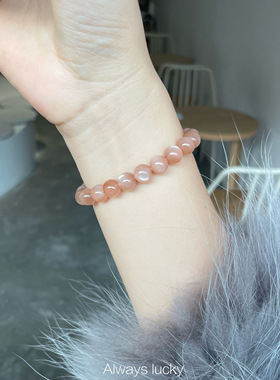 925银貔貅宝宝手链橙月光石闺蜜