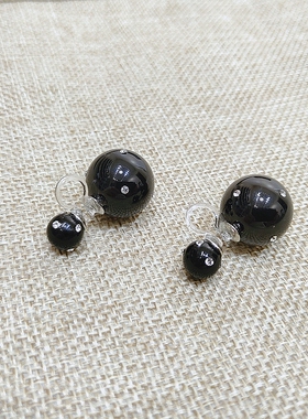 无耳洞女简约透明树脂U型耳夹