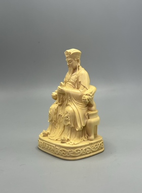 黄杨木精雕刻玉皇大帝王母娘娘神像小摆件家居办公桌面玄关装饰品