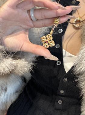 项链古法送礼金刚杵挂坠皮绳吊坠