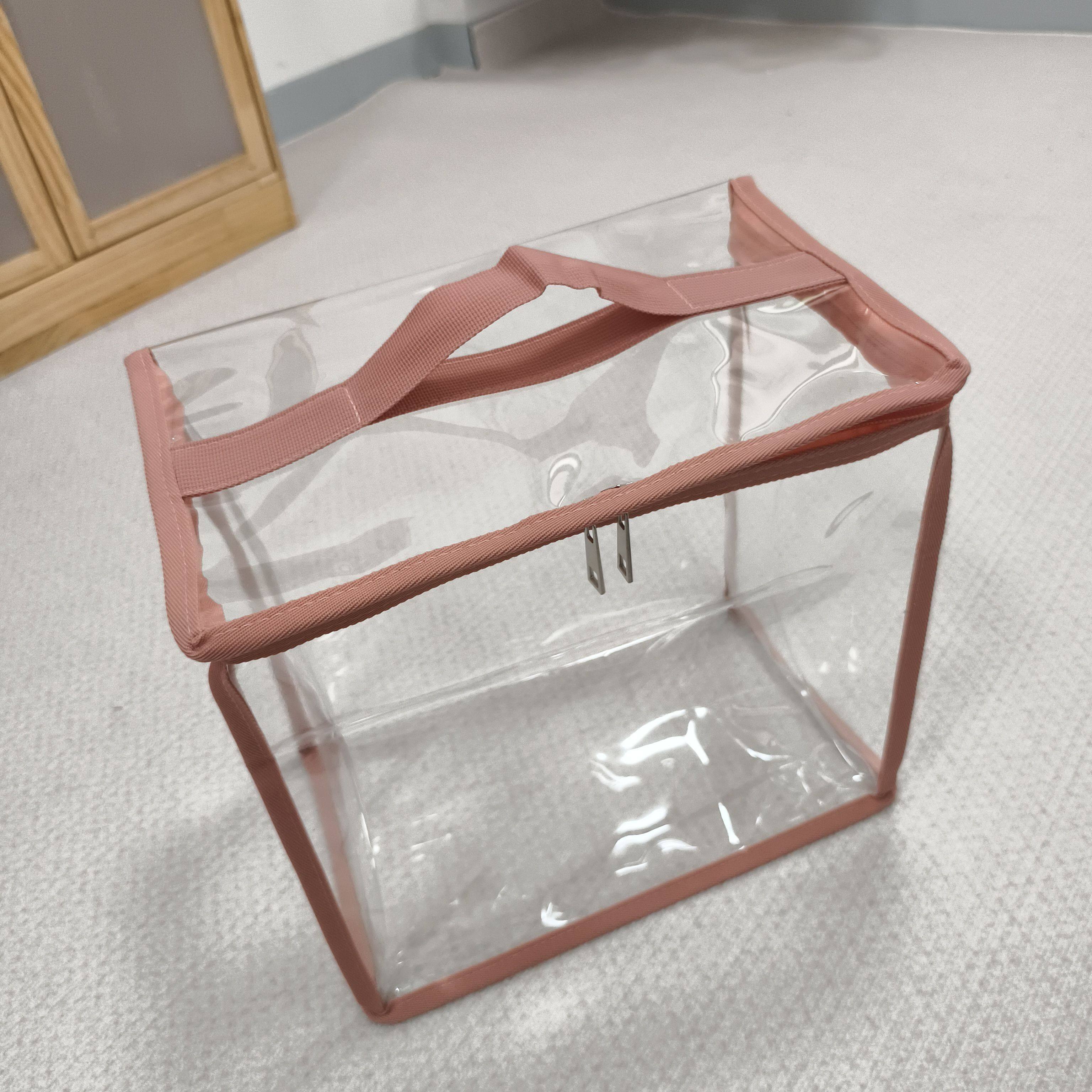 现货透明PVC防泼水防尘防潮收纳袋手提袋玩具袋塑料拉链包沙滩包,淘宝优惠券,粉丝福利购,淘宝优惠卷