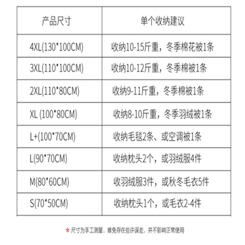 收纳博士真空压缩袋12丝加厚棉被被子衣物整理收缩袋收纳袋送电泵