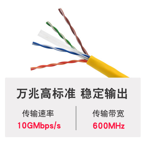 日线原装 CAT6a超六类网线 非屏蔽万兆纯铜网络线家用rj45双绞线 - 图1
