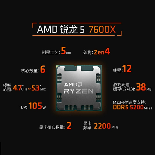 AMD Материнская плата, комплект, процессор AMD ryzen R5, 7600×, 7600x, 9600×, 9600x