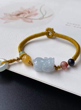 临池小满翡翠真玉中国风原创招财