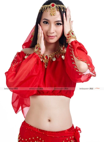 Бесплатная доставка набор танцев на животе Новая индийская танцевальная одежда Сервис Специальное предложение B+S Фонарь длинные рукава+яркие брюки