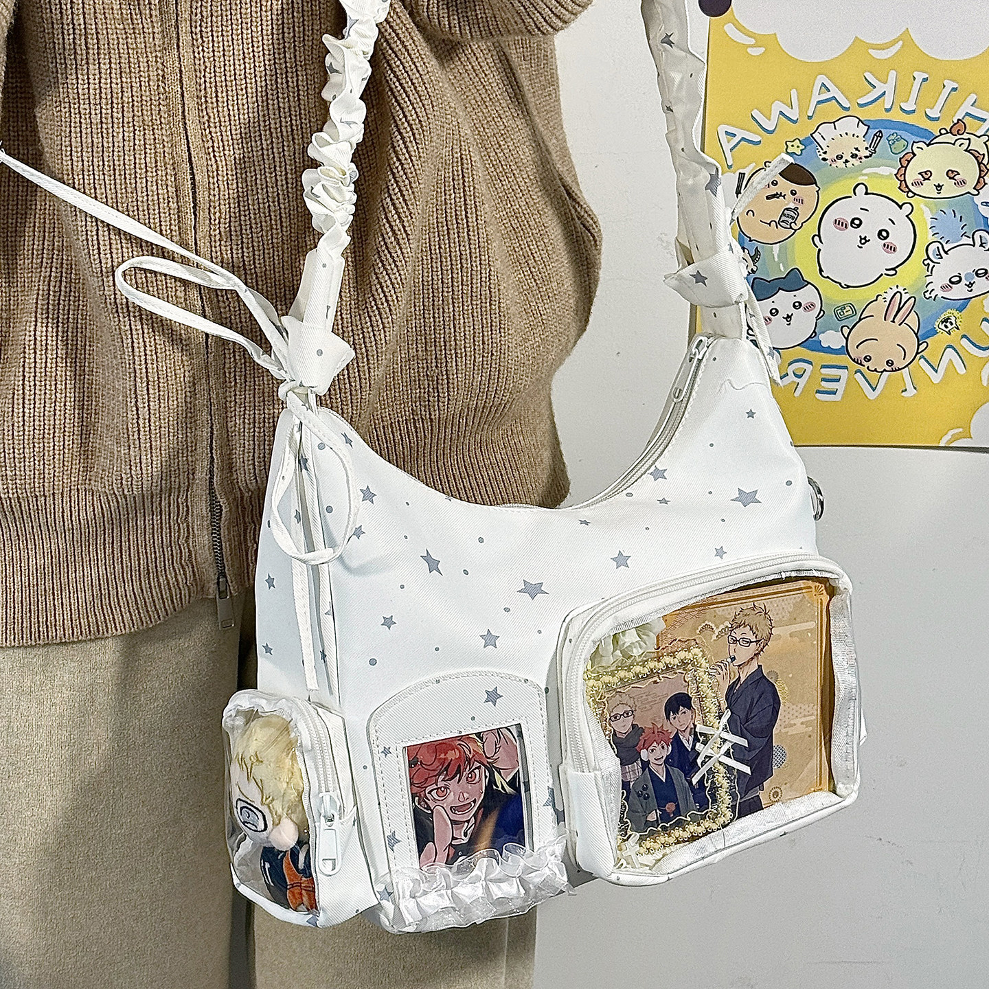 二次元JK追星漫展高级感谷子痛包放小卡10cm娃包波士顿单肩斜挎包,淘宝优惠券,粉丝福利购,淘宝优惠卷