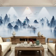Landscape painting background wall stickers living room landscape painting wall stickers
