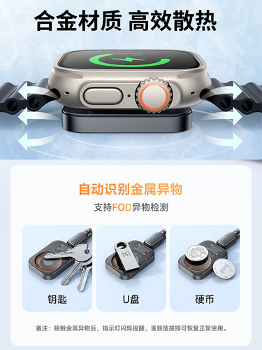 麦多多磁吸手表充电器头无线底座适用于苹果iwatch8/7/5/4/s6SE代-图1