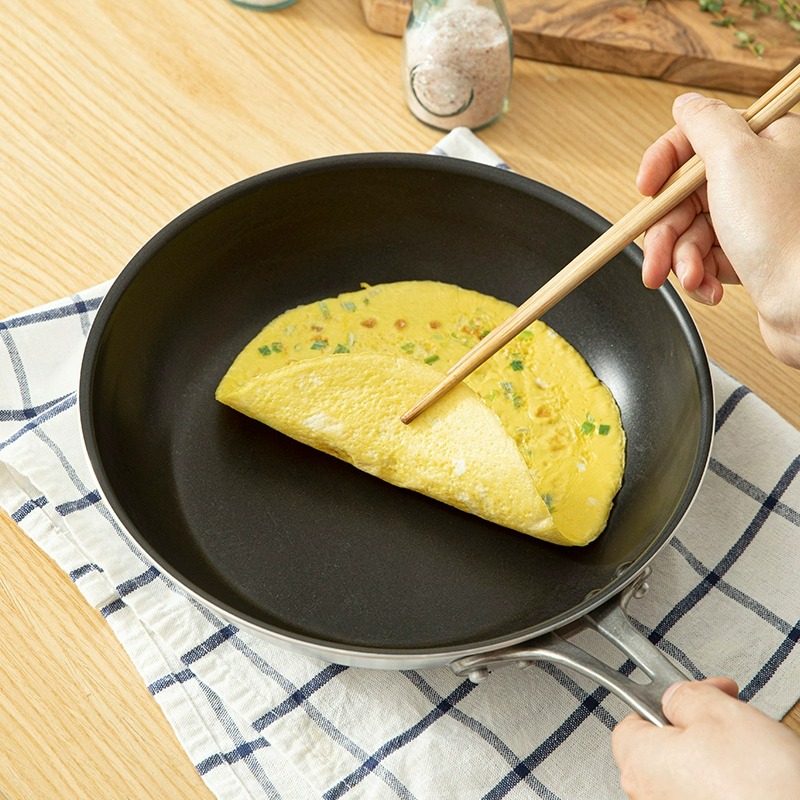 日本进口中尾不粘锅NAKAO铝制平底锅牛排煎锅松饼蛋包饭炒锅N-164-图0