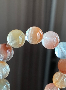 兔毛水晶手串半盆奶油天然水晶
