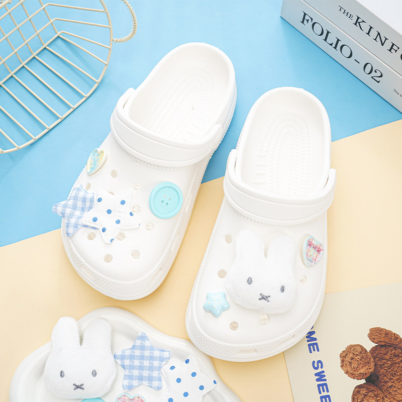 洞洞鞋配饰可爱毛绒米菲兔星星鞋花装饰扣diy配件适配crocs鞋扣,淘宝优惠券,粉丝福利购,淘宝优惠卷