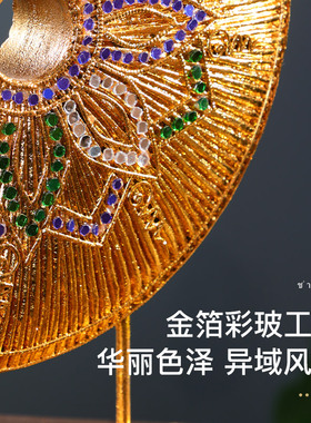 异丽特色桌面摆件东南亚风木雕
