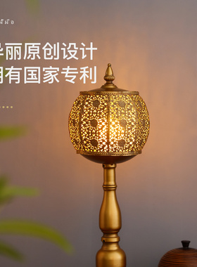 异丽东南亚泰式风spa铁艺烛台