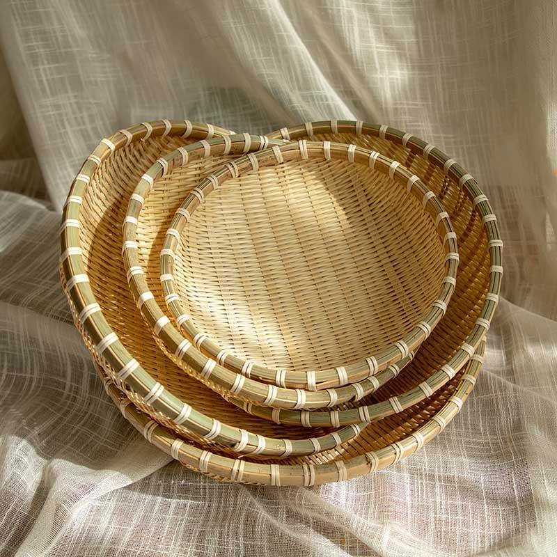 【清仓捡漏】手工竹编篮竹制簸箕家用收纳筐 5折 拍完即止不补货,淘宝优惠券,粉丝福利购,淘宝优惠卷