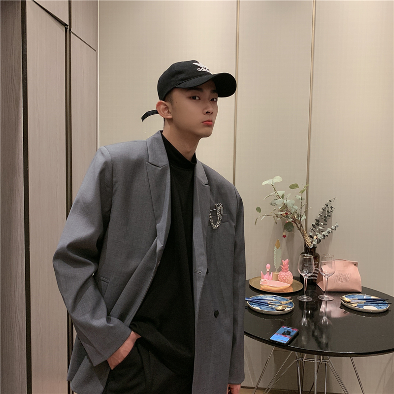 春季新品韩版宽松西服简约百搭小西装时尚东大门外套情侣 小呆家 春季新品韩版宽松西服简约百搭小西装时尚东大门外套情侣 小呆家