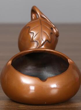 紫铜葫装芦摆件工艺品客办公厅家室居紫铜葫芦饰品创意礼品