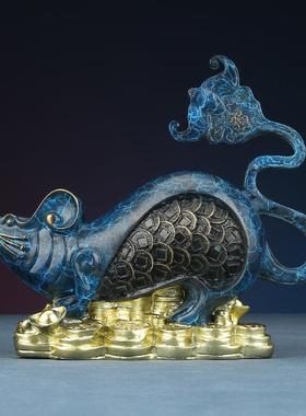 【鼠你有福】TYX福鼠彩铜十肖二生鼠摆件工艺品客办公家居厅室装
