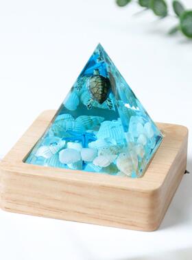 外贸海洋微景观树脂工艺品夜灯摆件治愈系学生朋友同学伴手礼礼物