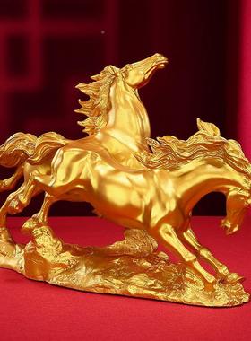 铜马到成功摆件 黄居办室TLZS-大公桌面马工艺品摆设大号家铜马装