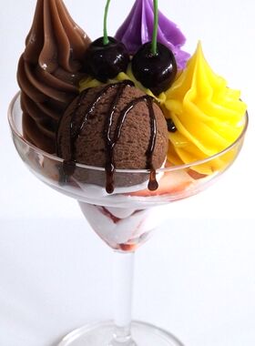仿真杯装冰激凌ice cream模型道具大雪糕碗假冰淇淋模型甜品雪糕