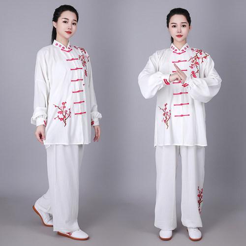 太极服女春夏秋款练功服男团体武术晨练表演演出服中国风太极拳服 - 图2