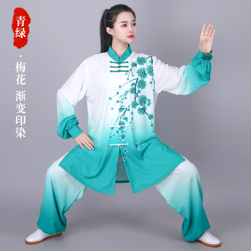 2024新款春秋高端太极练功服团体太极拳武术晨练表演演出服装男女 - 图2
