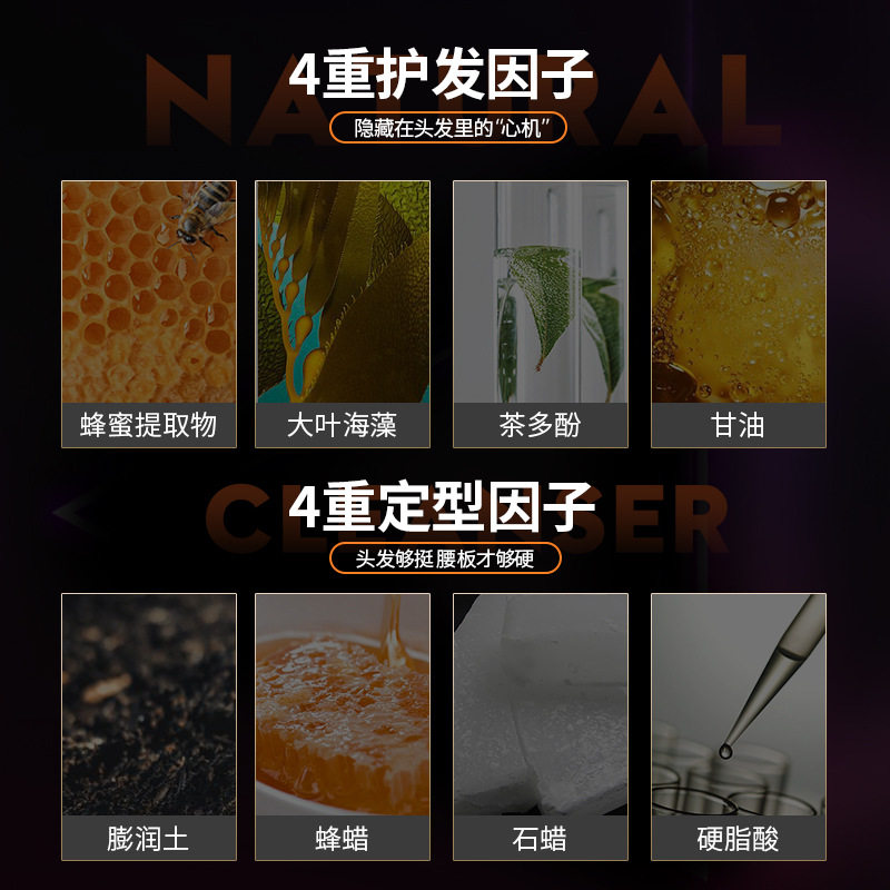 维特丝潮派定型发泥无味头发造型清香发型干胶膏发蜡卷烫护发毛躁