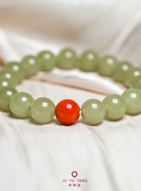 成品天然和田玉手串保真玉石手链