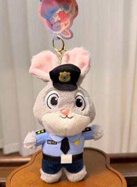 疯狂动物城朱迪尼克毛绒包挂件