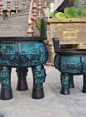 三足宝鼎铜鼎落地鼎摆件北京现货