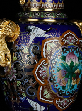 北京景泰蓝花瓶书房商务手工艺品