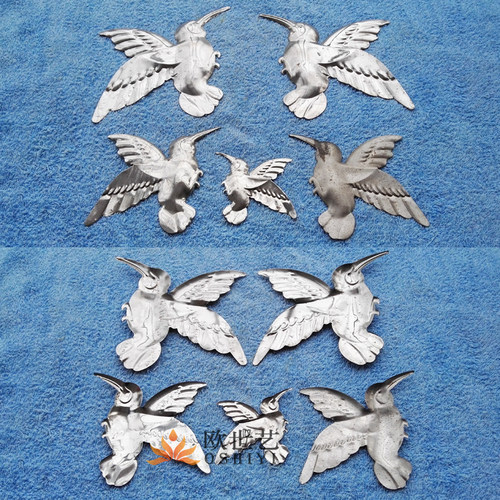 欧世艺&A063铁花铁艺冲压配件动物·大中小号左右边啄木鸟蜂鸟 - 图2