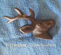 Ocene Art Cast Iron Accessories Semi-finished Goods Wholesale E033 Small Deer Head Deer First Brief Animal Styling Raw Iron Elk Deer