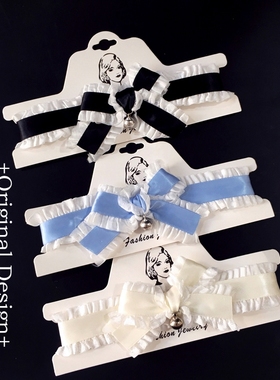 项圈蝴蝶结铃铛爱丽丝腿环