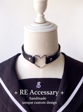 原宿哥特爱心项圈桃心少女