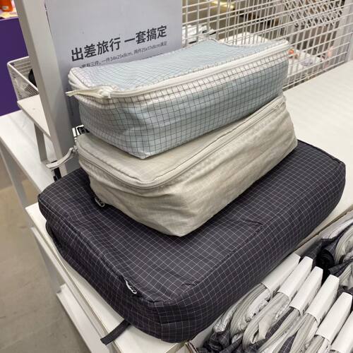 IKEA宜家雷恩萨瑞 衣类收纳袋3件套外出旅行衣物内衣袜子整理袋包 - 图2