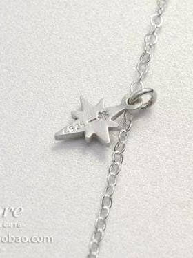 925银色链【北极星】吊坠 许愿手链 美国 Dogeared 正品