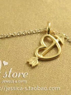 一见倾心银镀金项链一见钟情