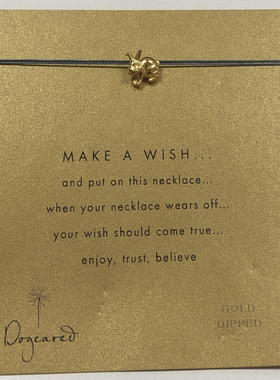 丝线款 银镀金【兔子】吊坠 许愿项链 美国Dogeared正品