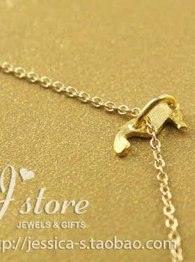 迷你小海马 许愿项链 925银镀金 金色锁骨链 美国Dogeared正品