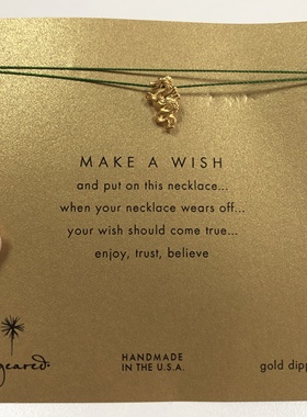 丝线款 925银/银镀金【龙】吊坠 许愿项链  美国Dogeared正品